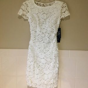 Backless Ivory Lace Dress
